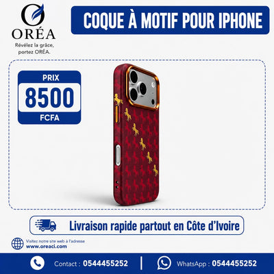 Coque à motif Orange-iPhone 17 pro max-Rouge