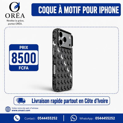 Coque à motif Orange-iPhone 17 pro max-Noir