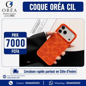 COQUE ORÉA CIL POUR IPHONE 17 PRO MAX-ORANGE