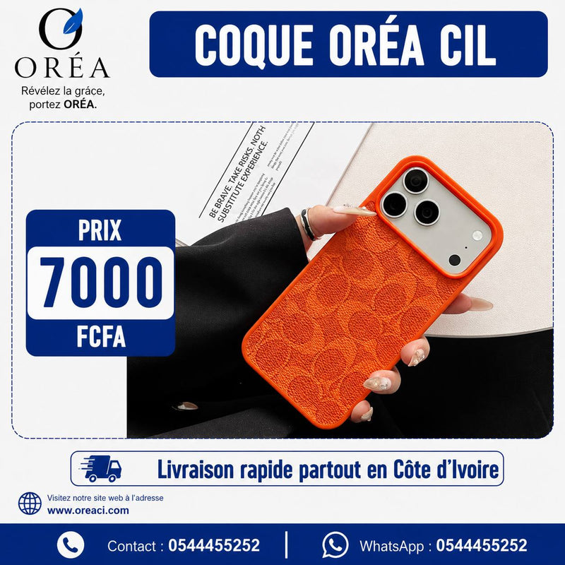 COQUE ORÉA CIL POUR IPHONE 17 PRO MAX-ORANGE