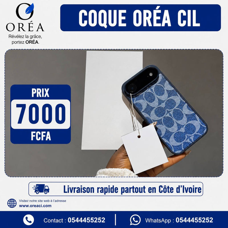 COQUE ORÉA ONIL POUR IPHONE BLEU